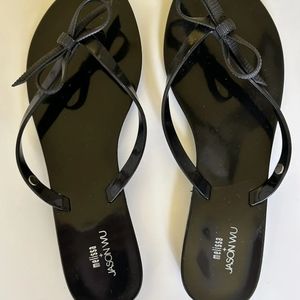 NEW MELISSA HARMONIC+JASON WU BLACK BOW THONG SANDAL 6